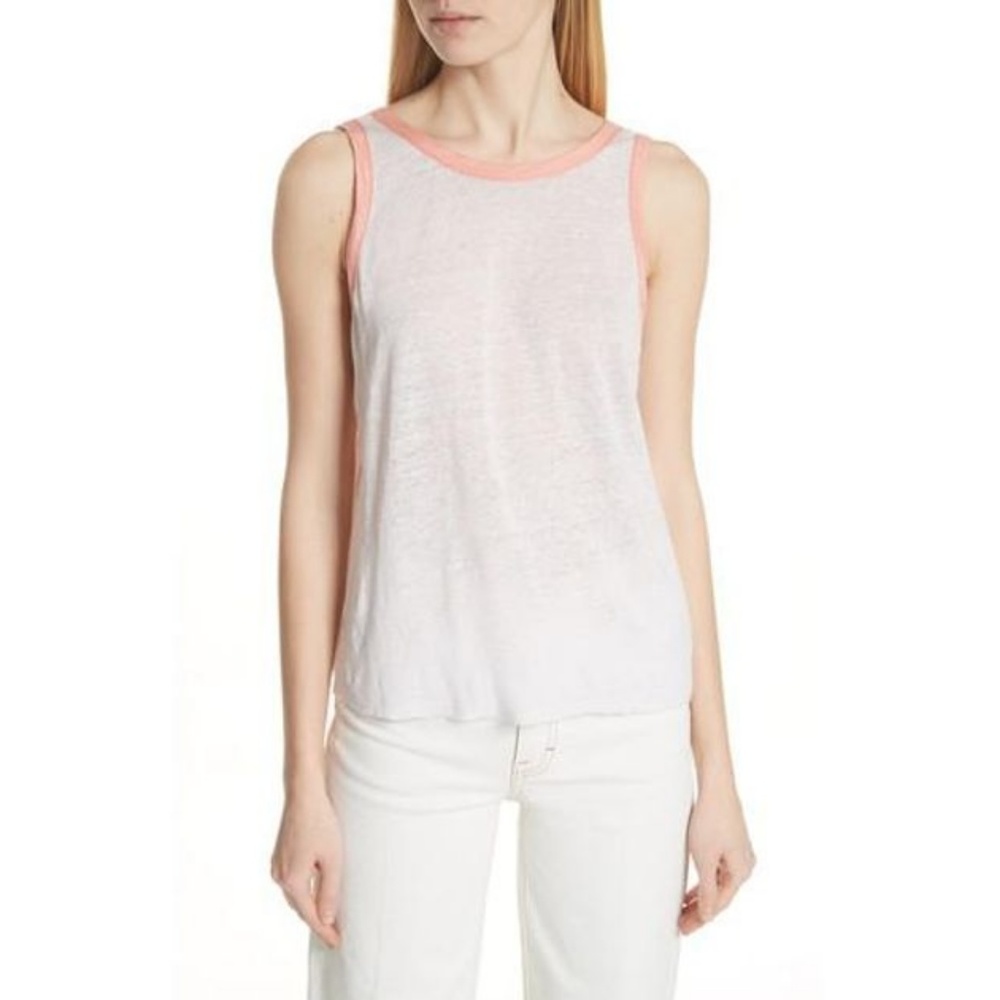 Rag & Bone Payton Scoop-Neck Linen Tank
